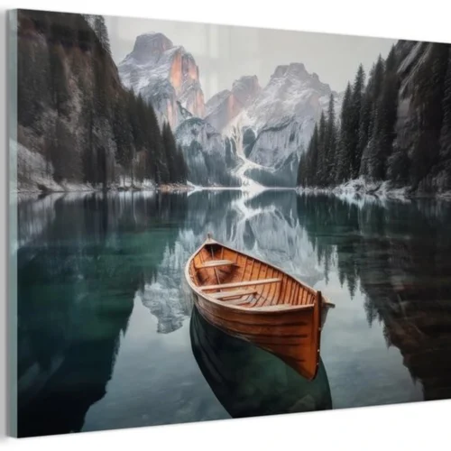 Unyqoos® Decoratie met Boot en Bergen voor Elegante Woonkamerinrichting