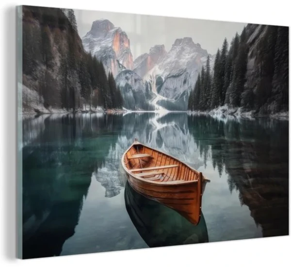 P-87213231417140-20260406123146.webp Unyqoos® Decoratie met Boot en Bergen voor Elegante Woonkamerinrichting