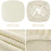 P-87213231427424-20260405183530.webp Unyqoos® Wasbare en rekbare stoelhoezen set voor eetkamerstoelen, crème kleur