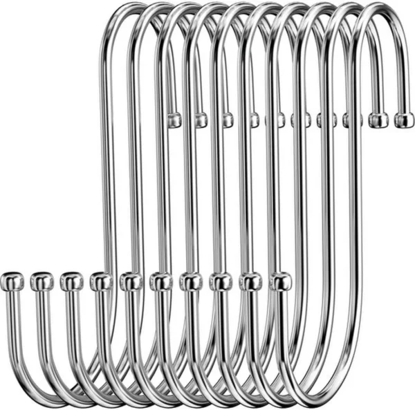 P-87213231445860-20260406115855.webp Unyqoos® Set van 10 veelzijdige S-haken van roestvrij staal voor diverse ruimtes