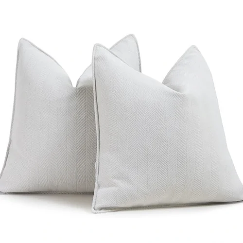 Unyqoos® Set van twee elegante kussenhoezen van chenille voor een stijlvol interieur