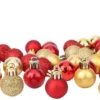 P-87213231488050-20260406092530.webp Unyqoos® Set van 64 rode en gouden mini-kerstballen voor sfeervolle kerstdecoratie