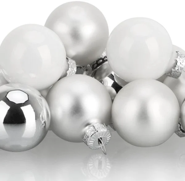 Unyqoos® Set van 20 elegante glazen mini-kerstballen voor sfeervolle boomdecoratie