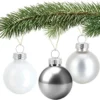 Unyqoos® Set van 20 elegante glazen mini-kerstballen voor sfeervolle boomdecoratie