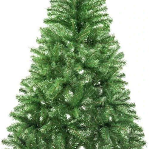 Unyqoos® Glittergroene kunstkerstboom met metalen standaard en flexibele takken