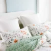 Unyqoos® Dubbelzijdige dekbedovertrekset met bloemenmotief en kussenslopen
