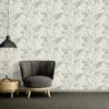 P-87213231541659-20260405113328.webp Unyqoos® Stijlvol bloemenbehang in crèmekleur voor diverse woonruimtes, groente-beige