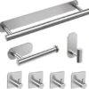 P-87213231548750-20260405183454.webp Unyqoos® Zelfklevende roestvrijstalen badkamerset voor handdoeken en meer zonder boren