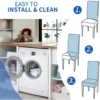 P-87213231572894-20260405184450.webp Unyqoos® Set van 2 Grijze Elastische Stoelhoezen voor Eetkamer en Woonkamer