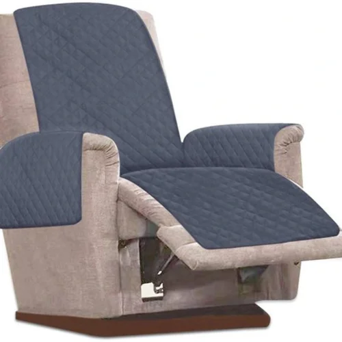 Unyqoos® Grijze beschermhoes voor fauteuil met verstelbare band en antislip, grijs, 200*173*60 cm