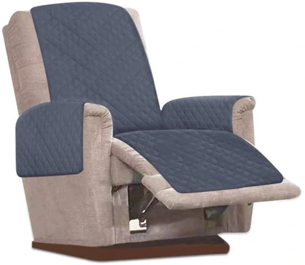 Unyqoos® Grijze beschermhoes voor fauteuil met verstelbare band en antislip, grijs, 200*173*60 cm