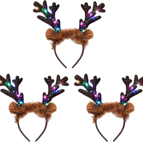 Unyqoos® Feestelijke LED Haarband met Rendiergewei voor Kerst en Cosplay