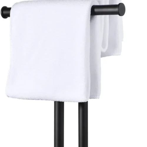 Unyqoos® Vrijstaande handdoekhouder met dubbele stang voor badkamer en keuken