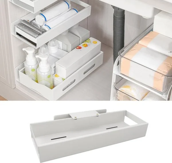 P-87213231608072-20260406094845.webp Unyqoos® Uittrekbare kastorganizer met zachte rails voor keuken en badkamer