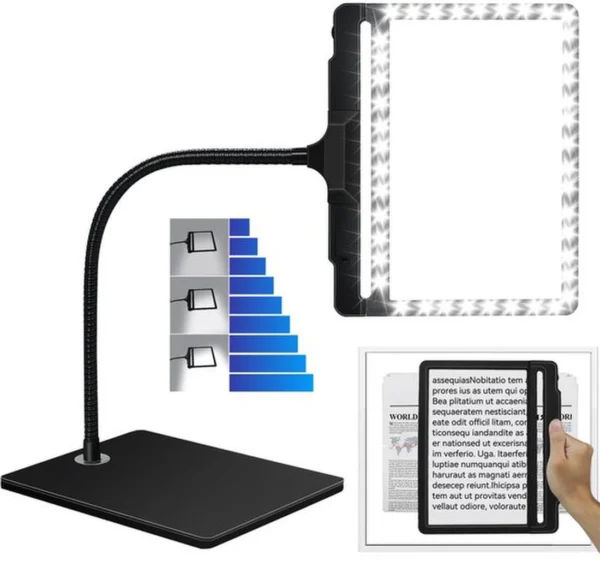 Unyqoos® 2-in-1 Vergrootglas met Verlichting en Standaard voor Leesgemak