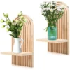 P-87213231609200-20260406081109.webp Unyqoos® Set van twee houten zwevende wandrekken voor stijlvolle wanddecoratie