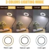 Unyqoos® Dimbare LED Vergrootlamp met Flexibele Zwanenhals en Clip voor Werktafels