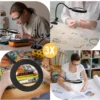 Unyqoos® Dimbare LED Vergrootlamp met Flexibele Zwanenhals en Clip voor Werktafels