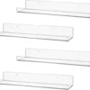 P-87213231631050-20260406082247.webp Unyqoos® Set van vier transparante zwevende wandplanken voor veelzijdige opslag