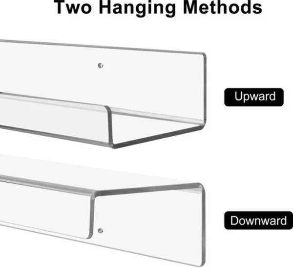 P-87213231631051-20260406082253.webp Unyqoos® Set van vier transparante zwevende wandplanken voor veelzijdige opslag