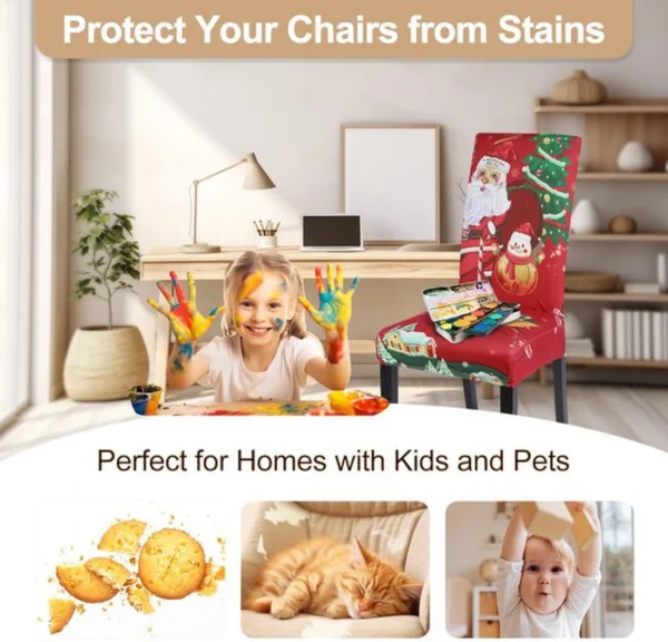 P-87213231641263-20260405182959.webp Unyqoos® Set van 46 veelzijdige kerststoelhoezen met feestelijke motieven en elastische pasvorm