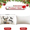 Unyqoos® Set van vier kussenslopen met sneeuwpop en eland design voor kerstdecoratie