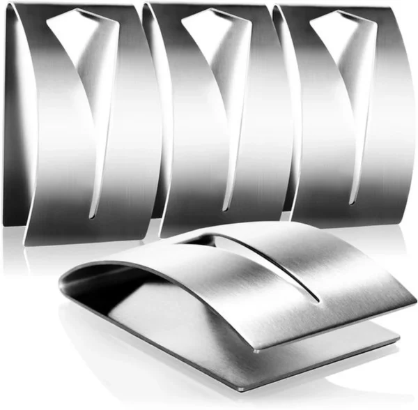 P-87213231682165-20260405182456.webp Unyqoos® Set van vier zelfklevende roestvrijstalen handdoekhaken voor wandmontage