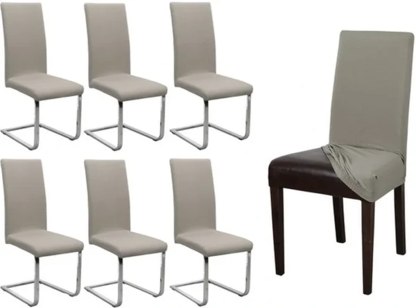 P-87213231689260-20260405183631.webp Unyqoos® Set van zes elastische stoelhoezen in katoen voor optimale bescherming