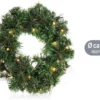 P-87213231692207-20260405141230.webp Unyqoos® Sfeervolle kerstkrans met LED-verlichting en timer voor deur of tafel