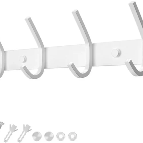 Unyqoos® Kledinghaken Wandmontage Met Vier Sterke Roestvrij Stalen Haken Voor Zware Belasting Tot 20 Kg