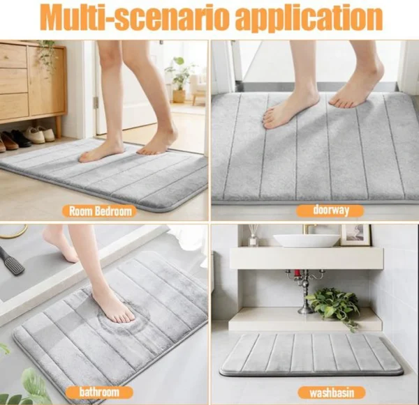 Unyqoos® Luxe 3-delige badmatset van zachte microvezel met antislip en wasbare eigenschappen 80x50
