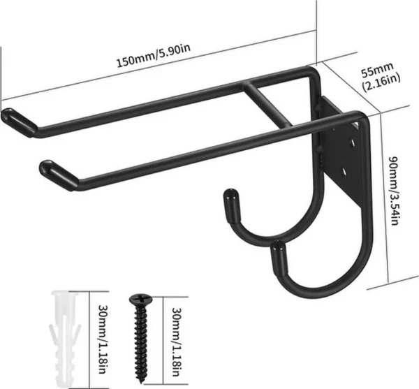 P-87213231701962-20260406114805.webp Unyqoos® Set van 4 multifunctionele wandhaken voor garage en tuinopslag