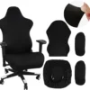 Unyqoos® Set van vier stretchbare hoezen voor gaming stoelen met armleuningen