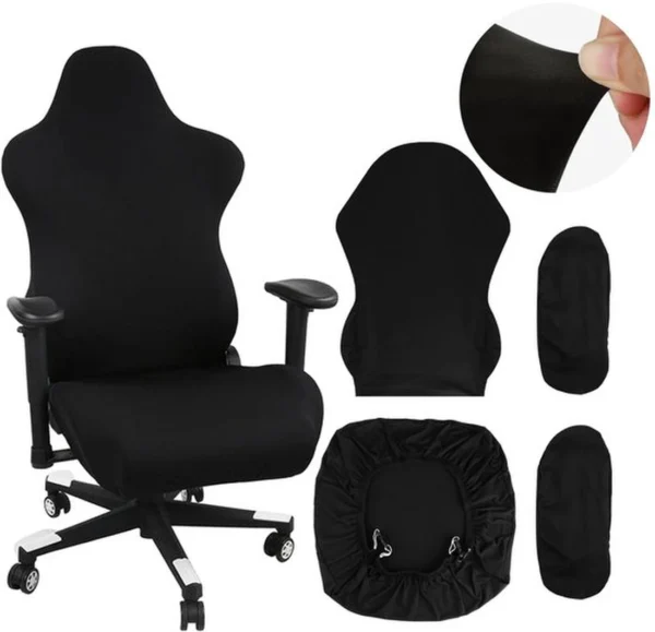 Unyqoos® Set van vier stretchbare hoezen voor gaming stoelen met armleuningen