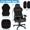 Unyqoos® Set van vier stretchbare hoezen voor gaming stoelen met armleuningen