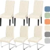 P-87213231748974-20260405185142.webp Unyqoos® Stretchbare stoelhoezen set van 6 voor diverse gelegenheden, universele pasvorm en afneembare bescherming