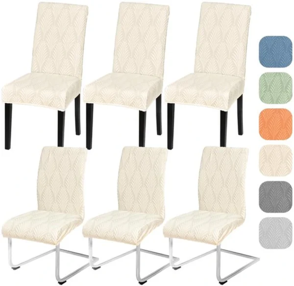 P-87213231748974-20260405185142.webp Unyqoos® Stretchbare stoelhoezen set van 6 voor diverse gelegenheden, universele pasvorm en afneembare bescherming
