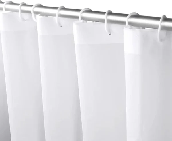 Unyqoos® Waterafstotend en Schimmelwerend Douchegordijn met Ringen, 180 x 180 cm, Wit