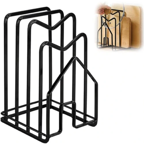 Unyqoos® Compacte keukenorganizer voor snijplanken en deksels met stevige basis