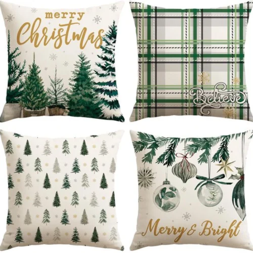 P-87213231770720-20260406112015.webp Unyqoos® Set van 4 decoratieve kerstkussenhoezen voor een feestelijke sfeer in huis