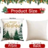 Unyqoos® Set van 4 decoratieve kerstkussenhoezen voor een feestelijke sfeer in huis