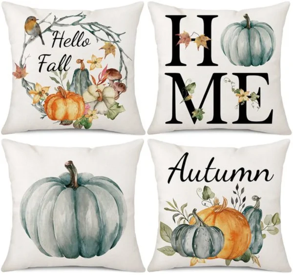 P-87213231775910-20260406110624.webp Unyqoos® Set van 4 herfstige kussenhoezen voor sfeervolle woon- en slaapkamerdecoratie
