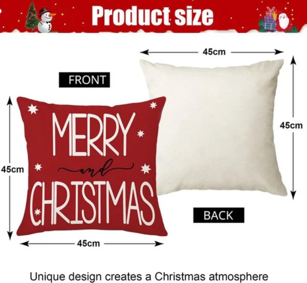 P-87213231780552-20260406111436.webp Unyqoos® Set van 4 feestelijke kussenslopen van linnen voor kerstdecoratie