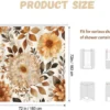 P-87213231786732-20260403112831.webp Unyqoos® Waterdichte douchegordijn met herfstprint en bloemenmotief 180x180cm