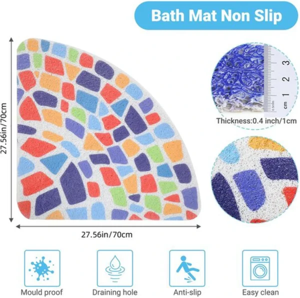 P-87213231797861-20260405134334.webp Unyqoos® Driehoekige antislip douchemat voor veilig en comfortabel douchen