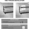 Unyqoos® Metalen hangend kruidenrek voor muurmontage zonder boren in moderne stijl