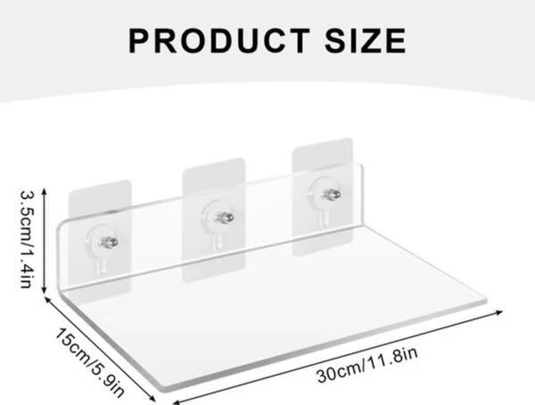 Unyqoos® Helder acryl wandrekken set voor stijlvolle en ruimtebesparende opslag