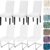 P-87213231844523-20260405183152.webp Unyqoos® Set van 6 Elastische Fluwelen Stoelhoezen voor Bescherming en Stijl in Diverse Omgevingen