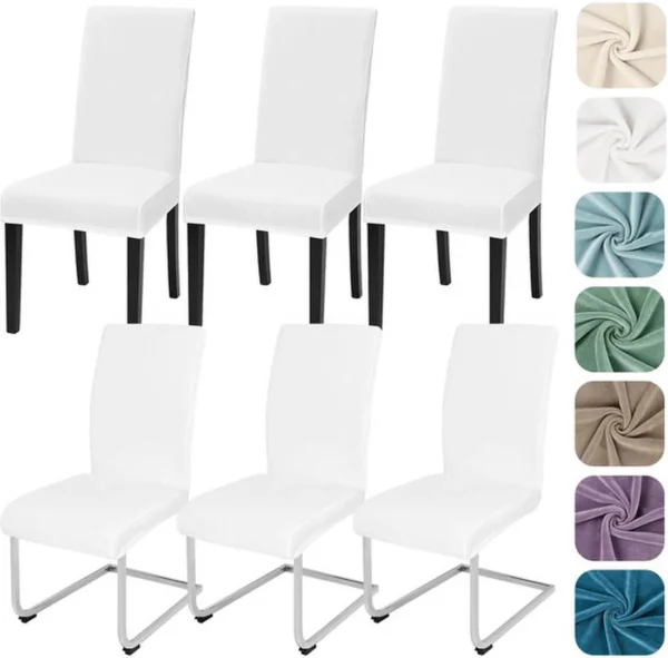P-87213231844523-20260405183152.webp Unyqoos® Set van 6 Elastische Fluwelen Stoelhoezen voor Bescherming en Stijl in Diverse Omgevingen