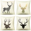 P-87213231846362-20260406111457.webp Unyqoos® Set van Vier Zachte Fluwelen Kussenhoezen met Hertmotief voor Bank en Bed